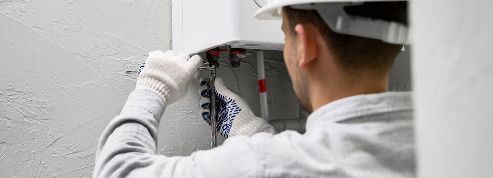 Plumber Repairing Tankless Water Heater